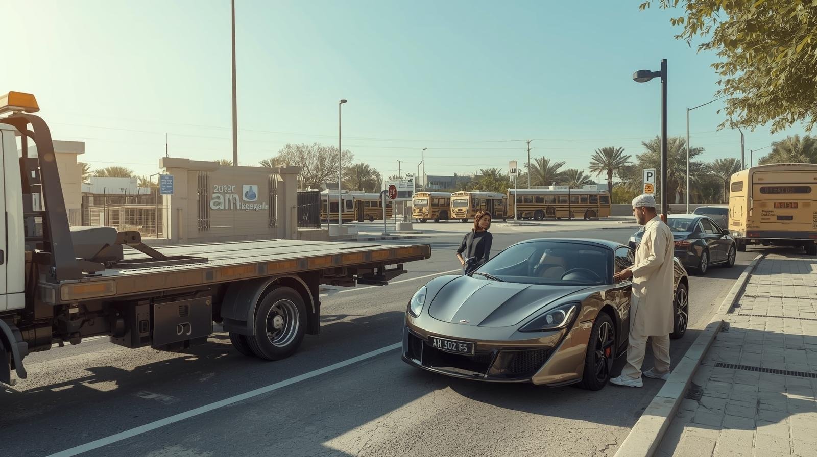 24hrs Sports car towing service in al qurain sharjah