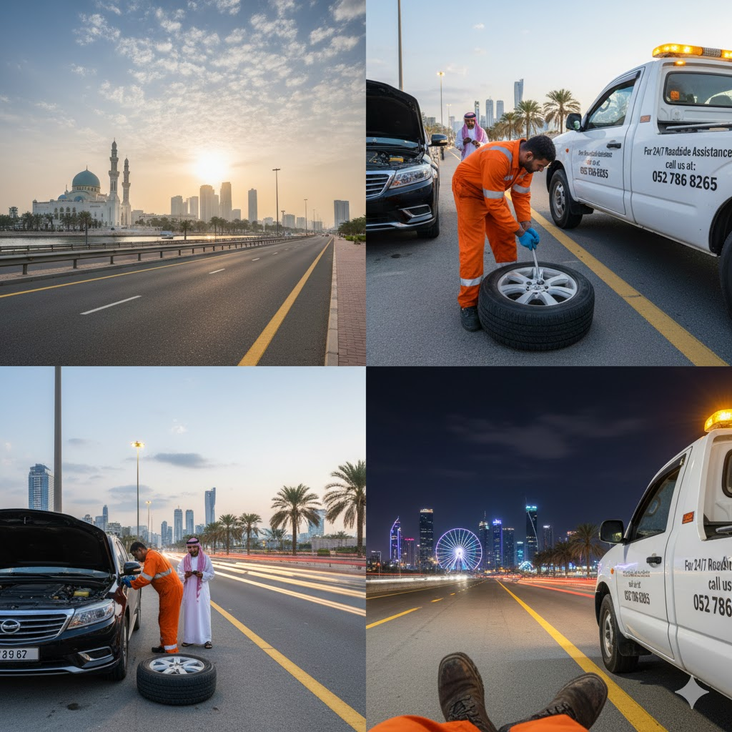 Our 247 Roadside Assistance Services in Sharjah