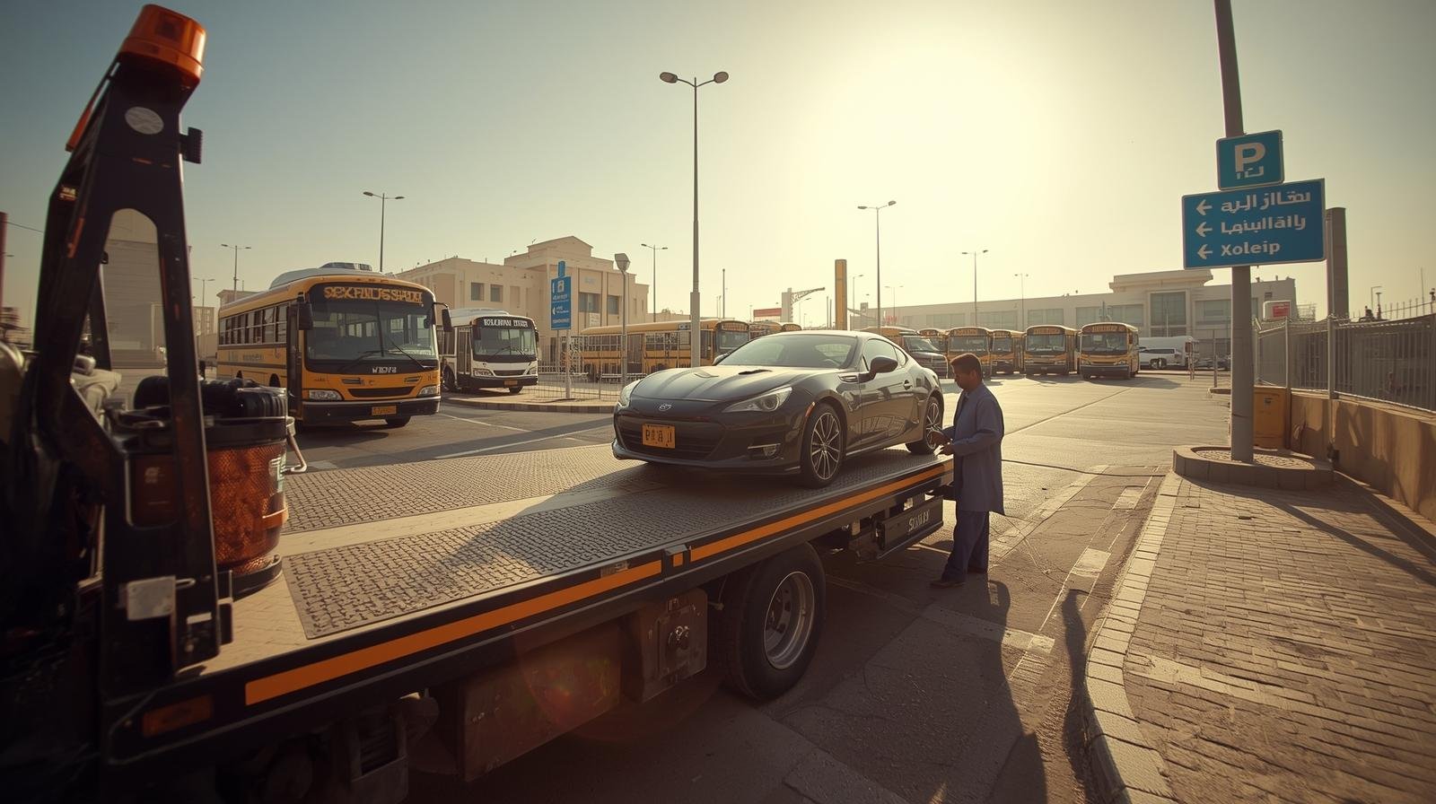 emergency car towing service in al qurain sharjah